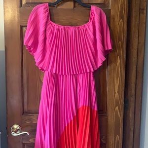 Off the shoulder hi lo dress